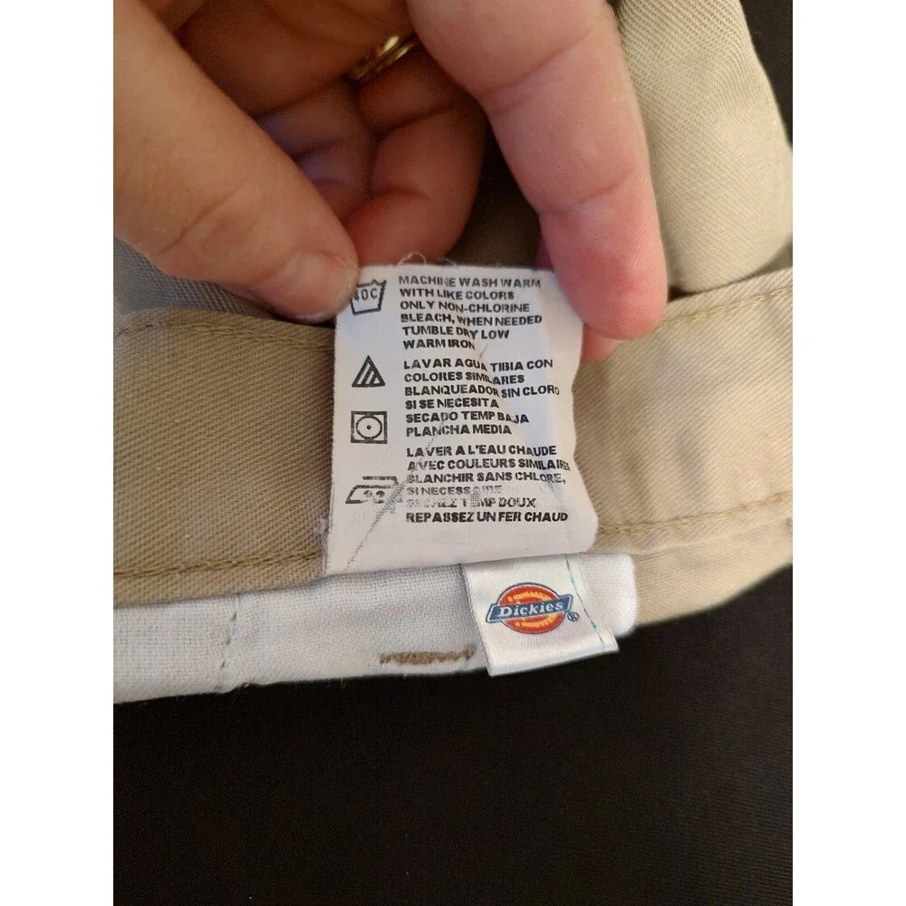 Dickies Boy Size 20H/31W Polyester Cotton Brown Tan Beige Khaki Summer Shorts